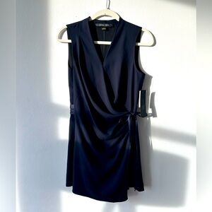 NWT Super Chic Sexy CYNTHIA STEFFE Satin sheer back crepe shorts jumpsuit 6